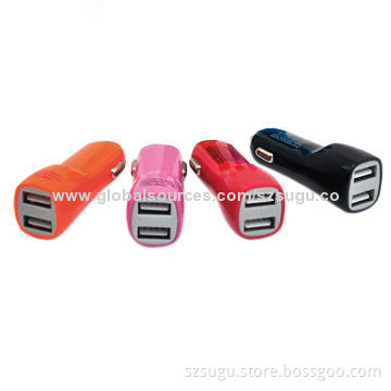3.1A dual USB car charger with CE certificate